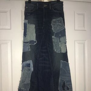 Ralph Lauren Denim Patchwork Skirt